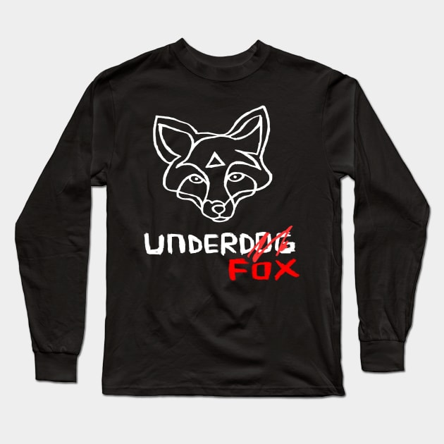 Fox Humor, Underfox Vs Underdog, Funny Fox Joke Long Sleeve T-Shirt by badlydrawnbabe